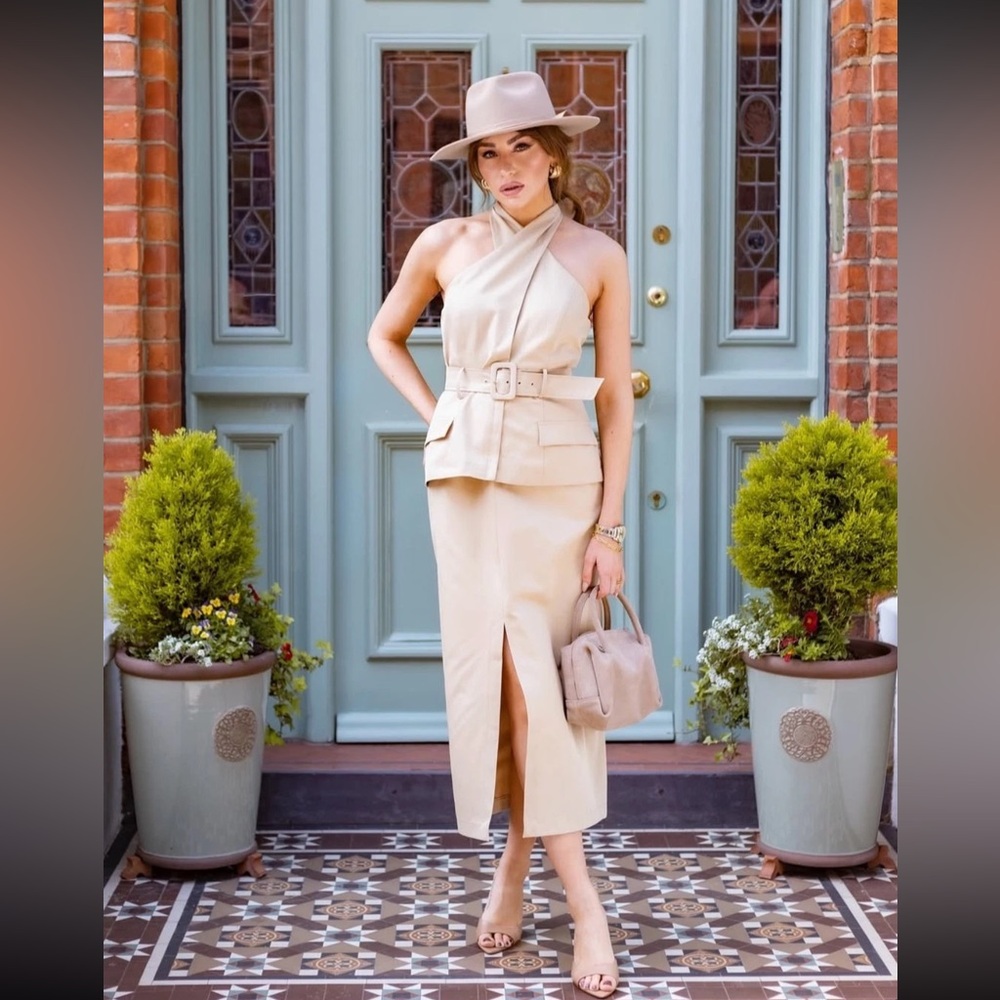 ZARA CROSSOVER BELTED MIDI DRESS - Picture 6 of 16